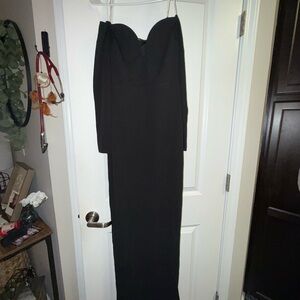 Elegant Black Strapless Dress